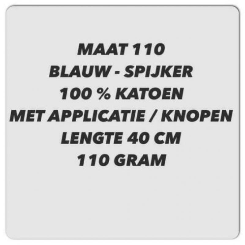 Maat 110 - spijker blauw rok met applicatie