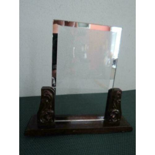 Ouderwets fotolijstje met twee glasplaatjes