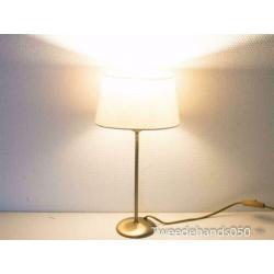 Tafellamp goud met witte kap 87890