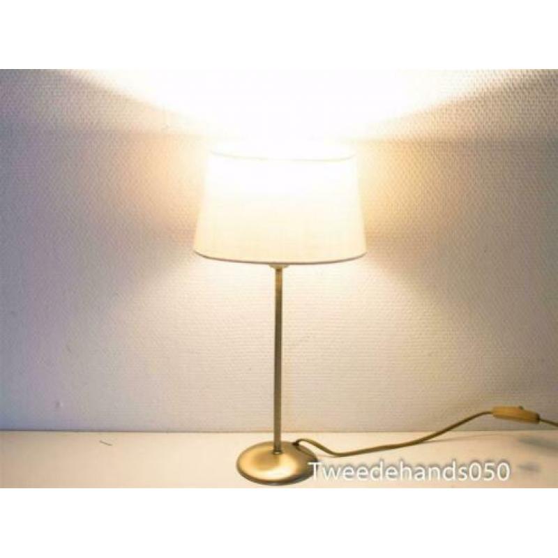 Tafellamp goud met witte kap 87890