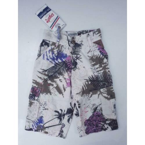 Sturdy korte broek bloemen Hawaii maat 122
