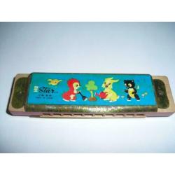 retro mondharmonica Star made in China