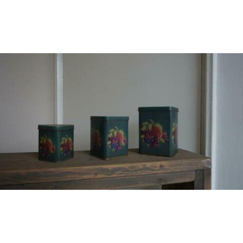 3 oude blikken - complete set - blik