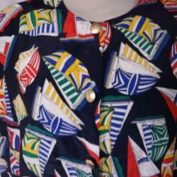 Vrolijke blouse.Zeilboten.Mt 46.Merk Mariëtte