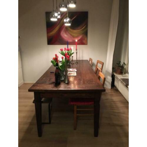 Gave tafel (10 personen) met 2 lades