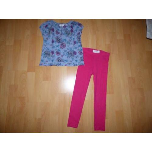 Mooie set (blouse/legging) van H&M, maat 116 NIEUW!