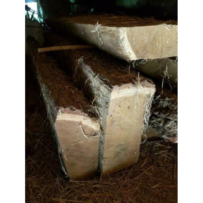 Eiken planken met schors, onbehandeld