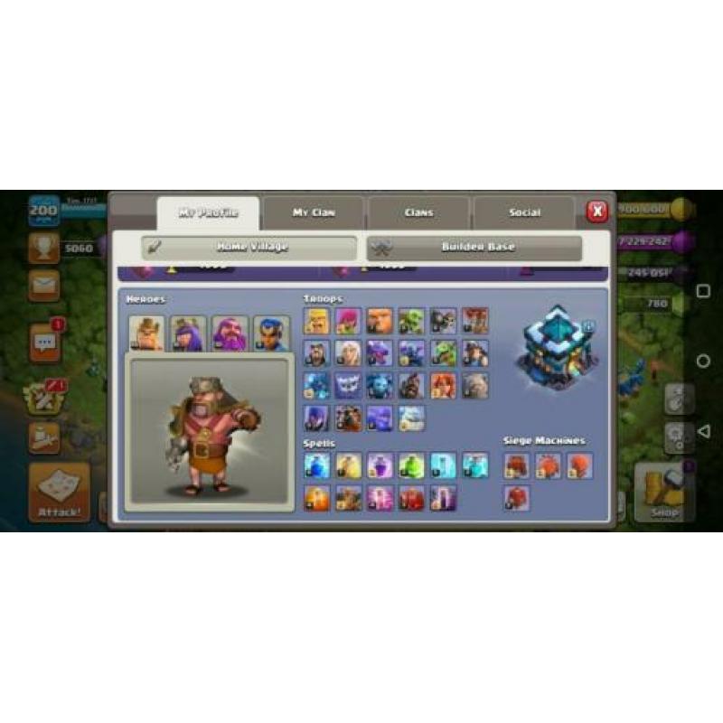 Clash of Clans TH13 account. Legend. BK 40 AQ 37 GW 30 RC 9