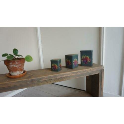 3 oude blikken - complete set - blik