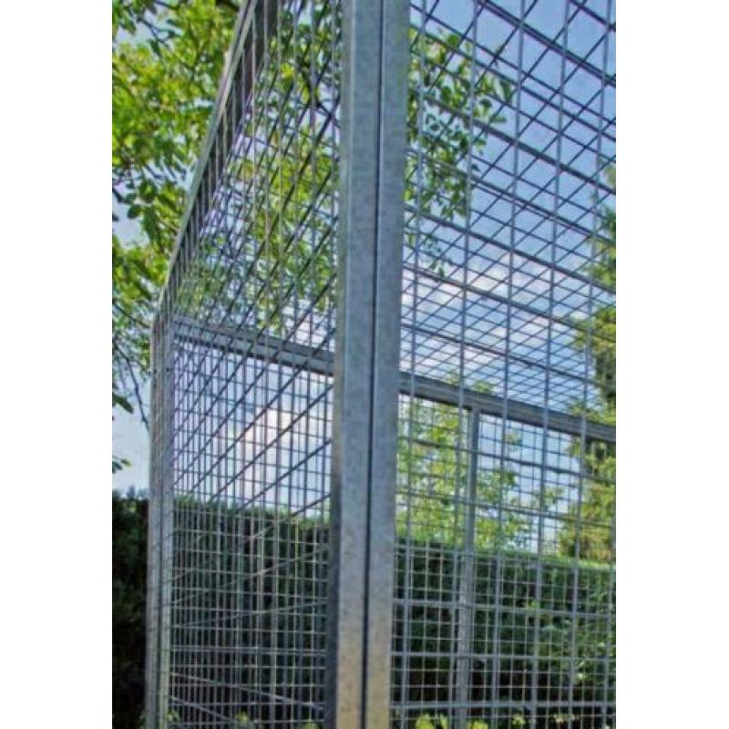 Kattenren B=480 x D=180 x H= 180cm gegalvaniseerd