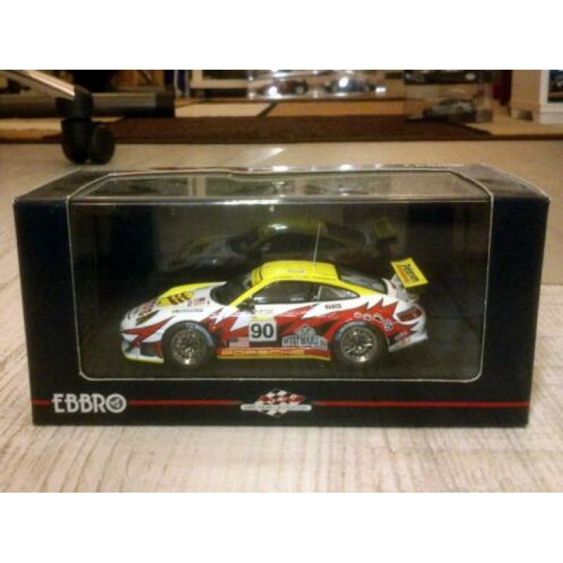 Porsche 911 GT3 RSR White Light. Le Mans 2005 #90 EBBRO 1:43