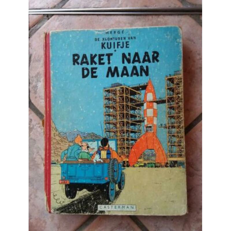 5 oude stripboeken kuifje