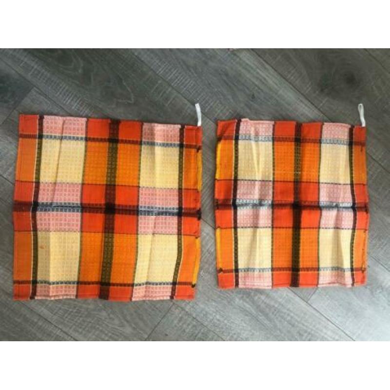 Textile servetten kleurrijk handgeweven 7 stuks