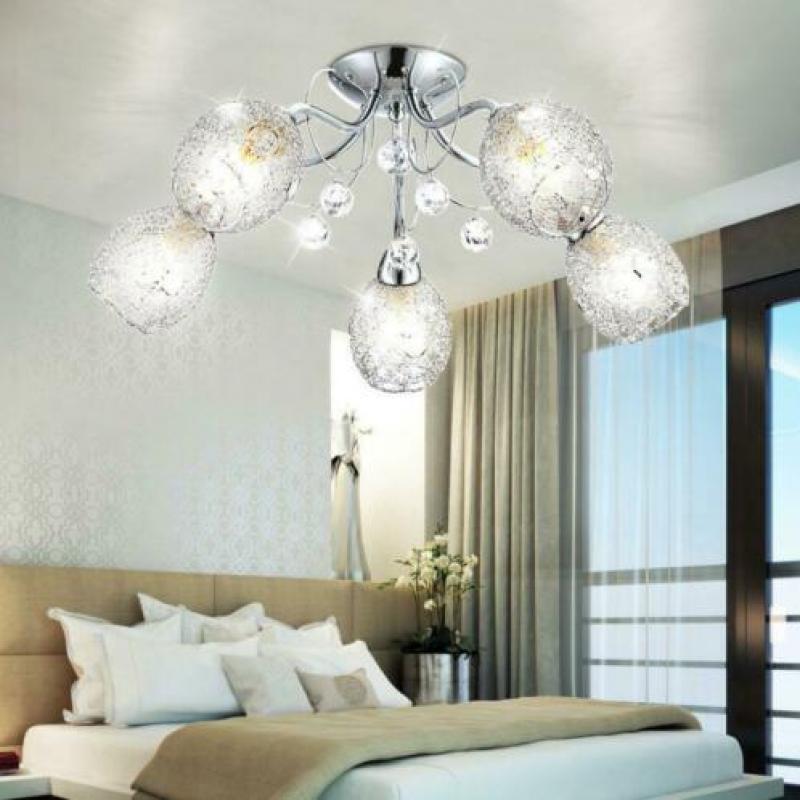 Plafondlamp Crystal Spot Lamp Verlichting Chrome Woonkamer