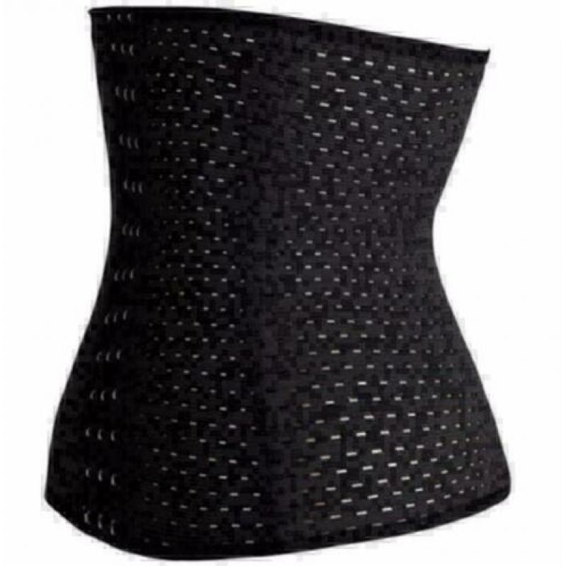 zwarte waist trainer taille shaper korset corset maat XL
