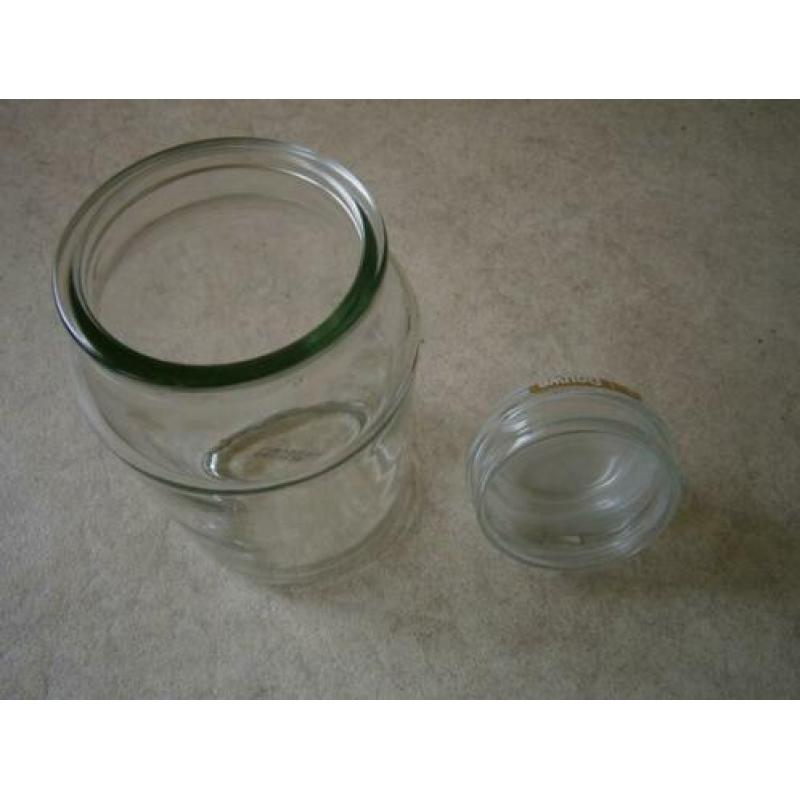 Glazen Voorraadpot (Moccona), Sluit Luchtdicht Af - 0,7 Ltr.