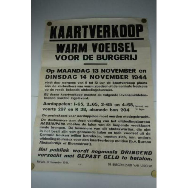 Utrechtse ww2 poster in top staat
