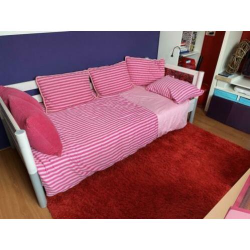 Roze dekbedovertrek eenpersoons met kussenset