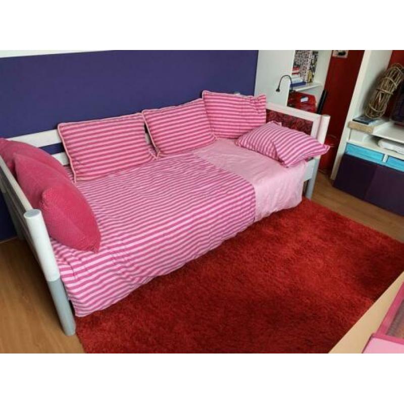 Roze dekbedovertrek eenpersoons met kussenset