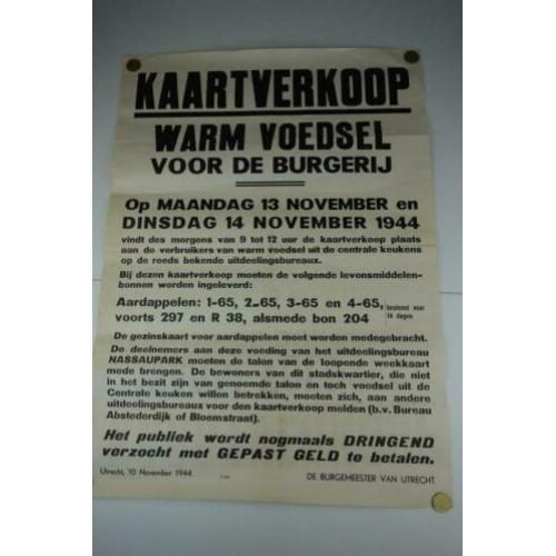 Utrechtse ww2 poster in top staat