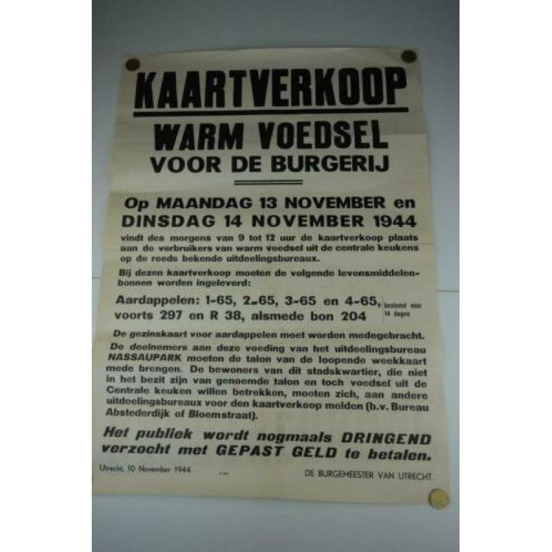 Utrechtse ww2 poster in top staat