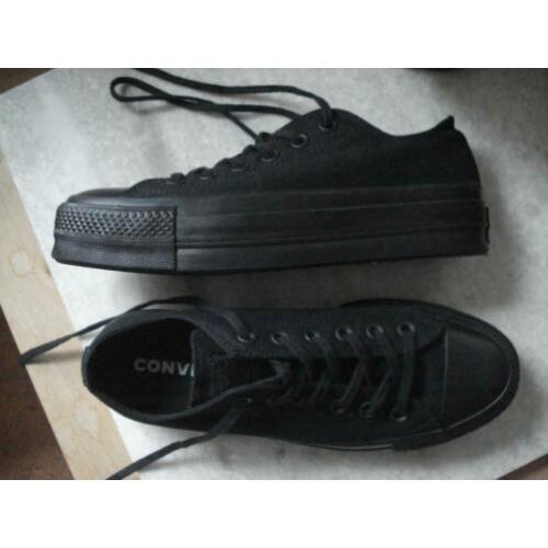 Zwarte Plateau Platform Converse All Stars, 39 Nieuw