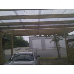 Carport dubbel overkapping