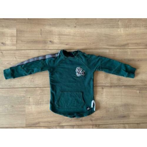 Stoere groene trui / longsleeve / sweater van Z8, mt 92 / 98