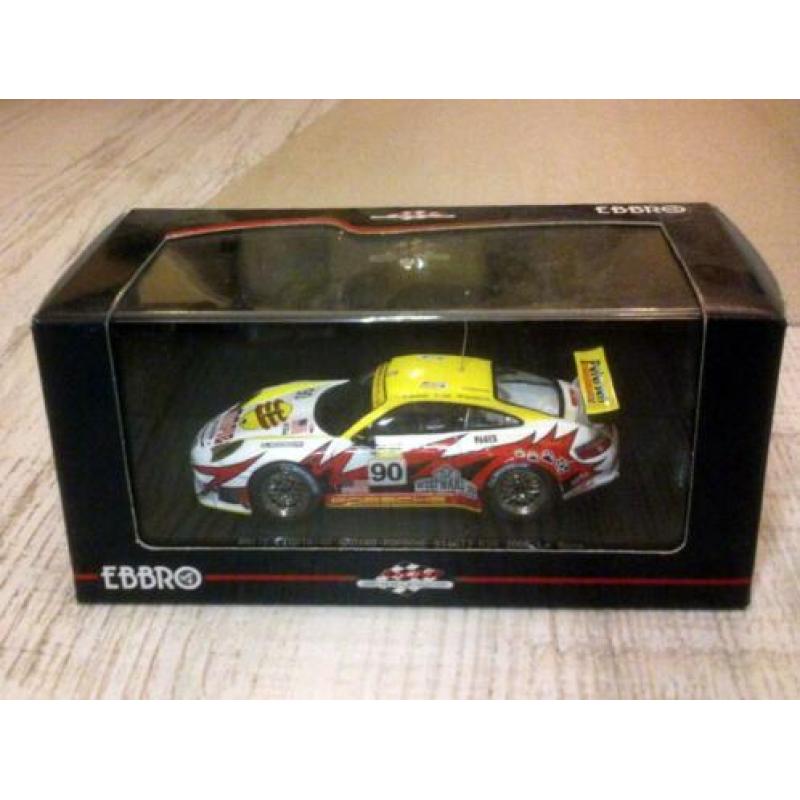 Porsche 911 GT3 RSR White Light. Le Mans 2005 #90 EBBRO 1:43