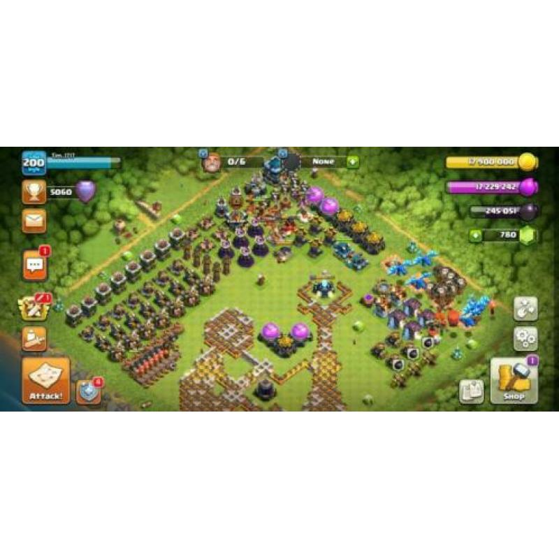 Clash of Clans TH13 account. Legend. BK 40 AQ 37 GW 30 RC 9