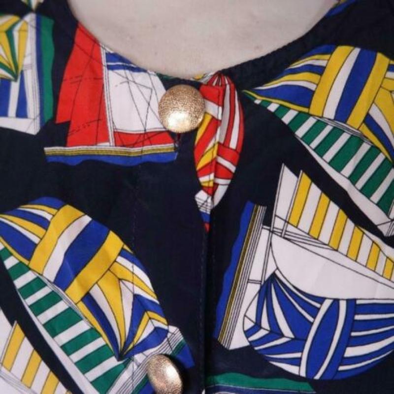 Vrolijke blouse.Zeilboten.Mt 46.Merk Mariëtte