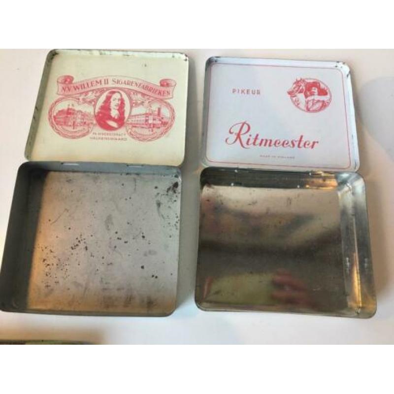 4 vintage sigarenblikjes