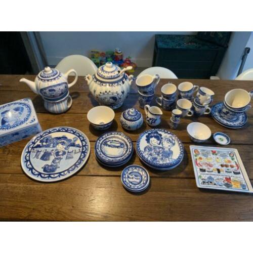 Blond Amsterdam servies (blauw)