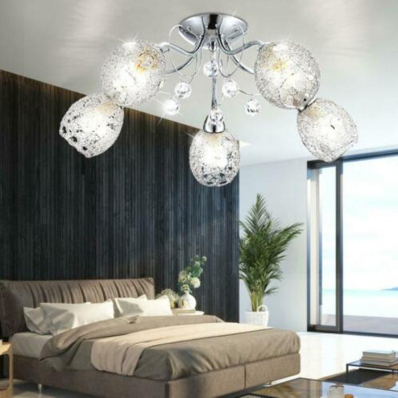 Plafondlamp Crystal Spot Lamp Verlichting Chrome Woonkamer