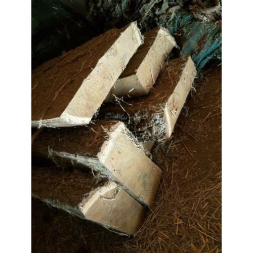 Eiken planken met schors, onbehandeld