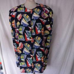 Vrolijke blouse.Zeilboten.Mt 46.Merk Mariëtte