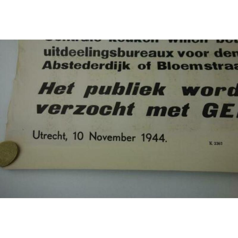 Utrechtse ww2 poster in top staat