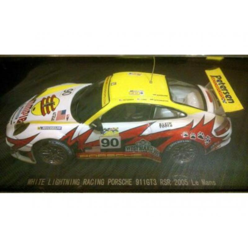 Porsche 911 GT3 RSR White Light. Le Mans 2005 #90 EBBRO 1:43