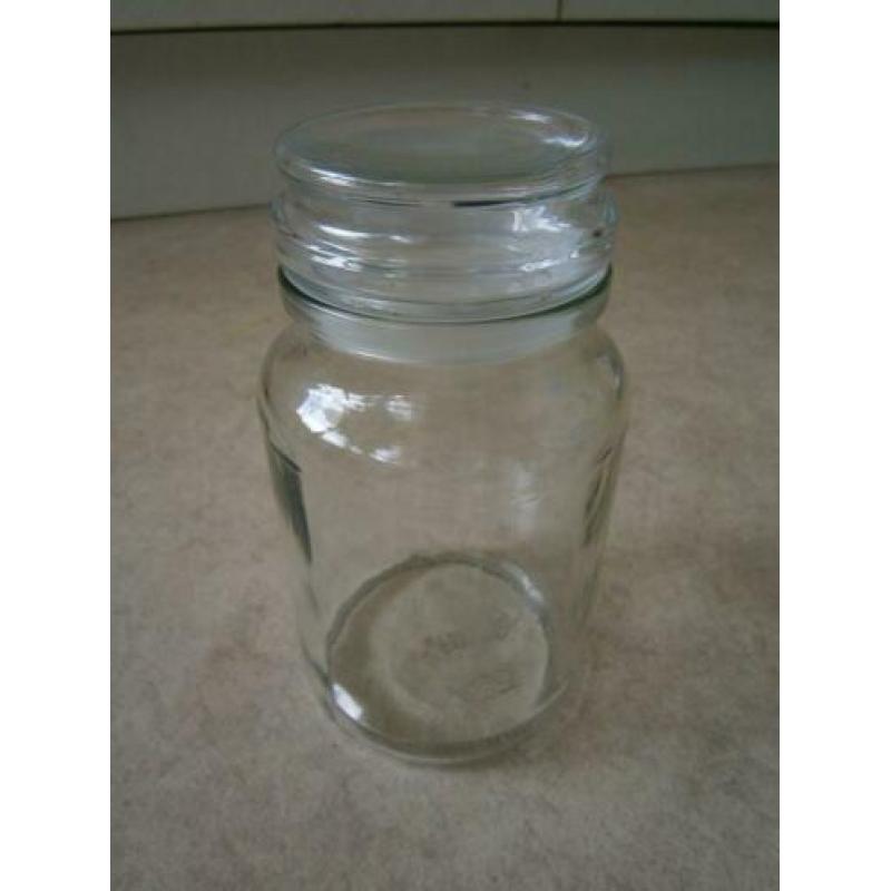 Glazen Voorraadpot (Moccona), Sluit Luchtdicht Af - 0,7 Ltr.