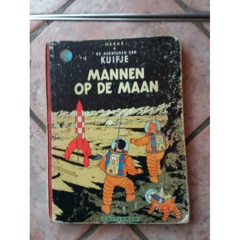 5 oude stripboeken kuifje