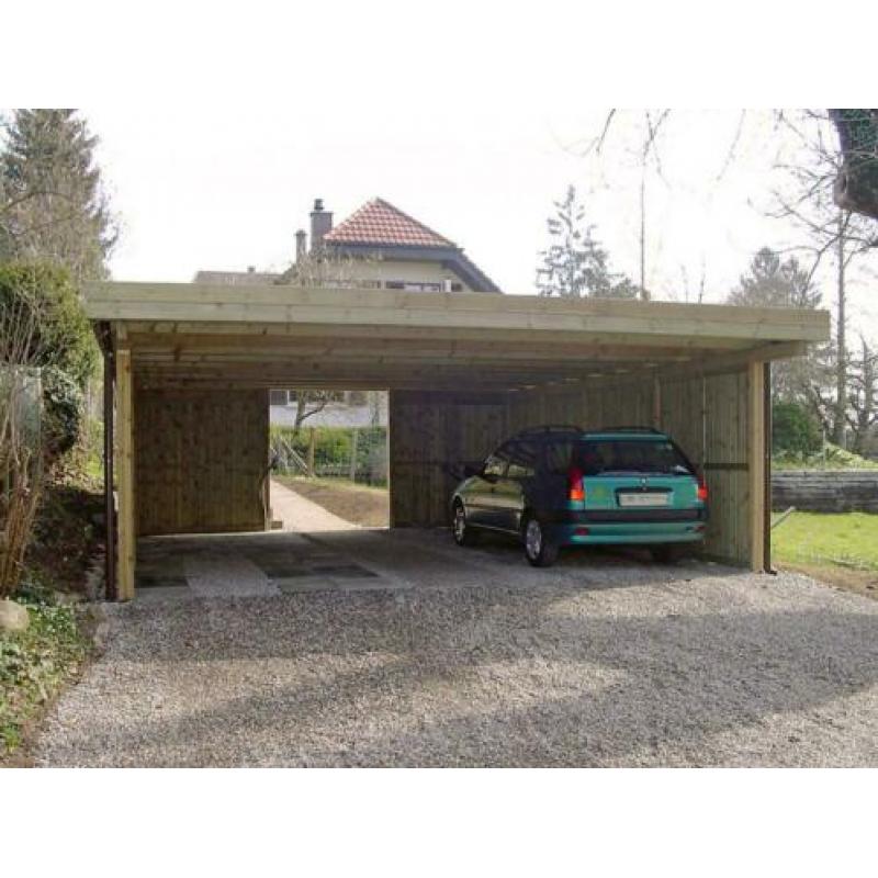 Carport dubbel overkapping