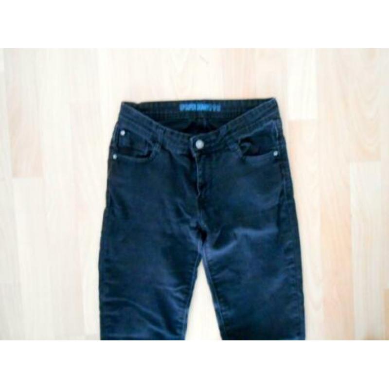 zwart donkergrijze Ultra soft super skinny broek maat 34 36