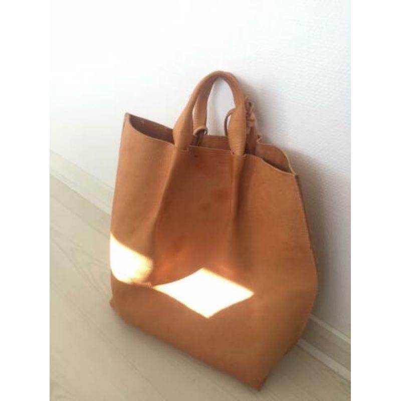 WIG50 roze lederen shopper