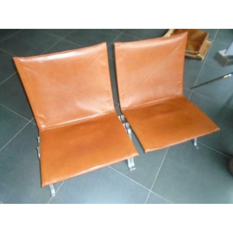 PK22 Poul Kjaerholm Kjærholm EKC antique armchairs 2 pieces