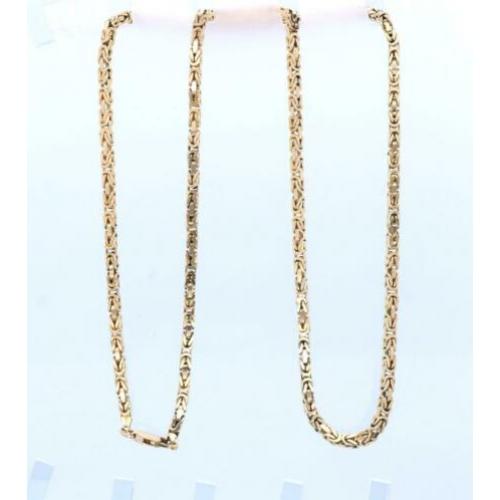 Gouden Byzantijnse Koningsketting 18 Krt / 60 cm