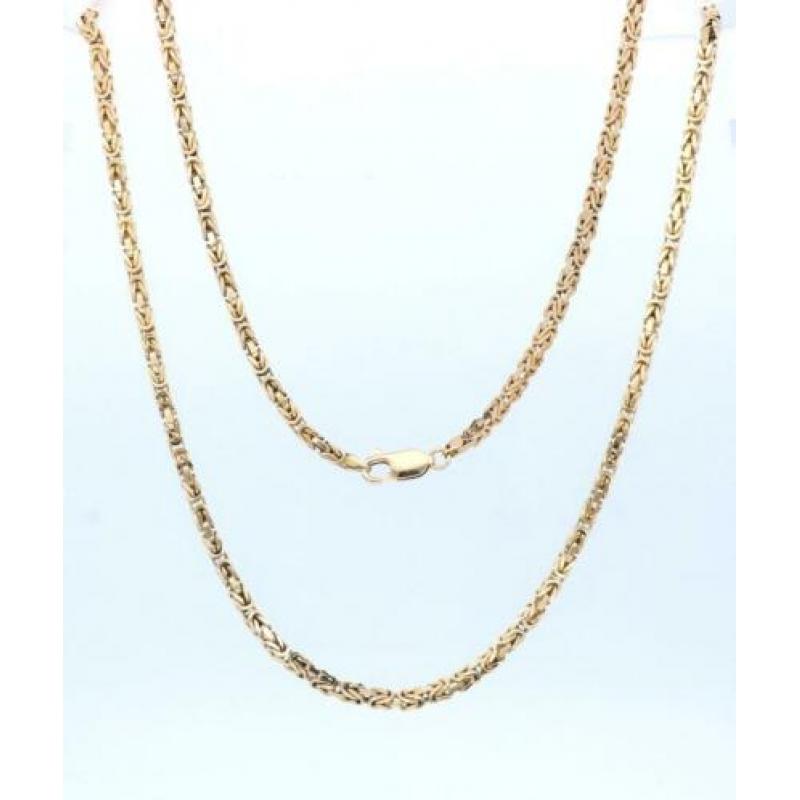 Gouden Byzantijnse Koningsketting 18 Krt / 60 cm