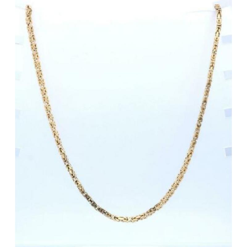 Gouden Byzantijnse Koningsketting 18 Krt / 60 cm