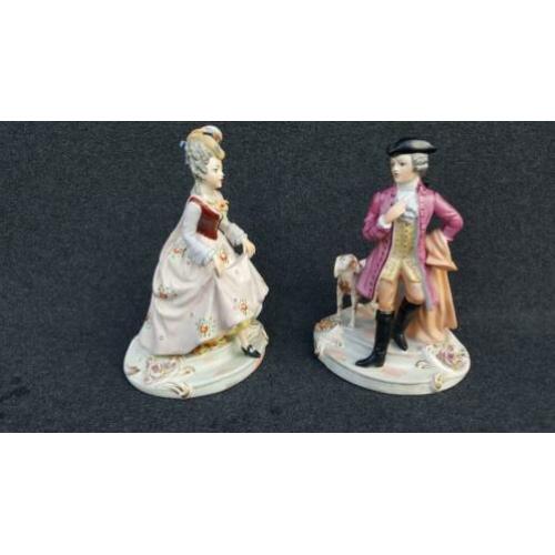 Italiaans porselein (Capodimonto) - Napels - 2 beeldjes