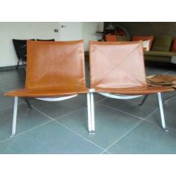 PK22 Poul Kjaerholm Kjærholm EKC antique armchairs 2 pieces