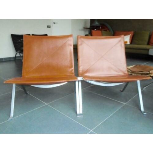 PK22 Poul Kjaerholm Kjærholm EKC antique armchairs 2 pieces